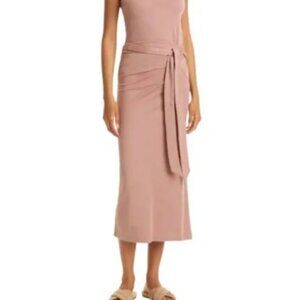 Vince Pima Cotton Belted Tank Maxi Dress Size: Large